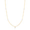 14kt Gold Pearl and White Sapphire Necklace